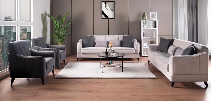 Prestige Sofa Set 33B (Walnut Foot)